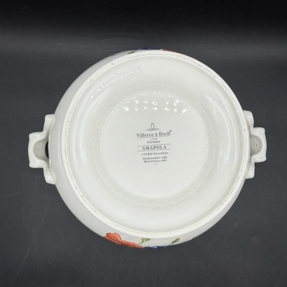 Vintage Villeroy Boch Amapola Soup Tureen Large Floral‎ Serving Dish Cottage